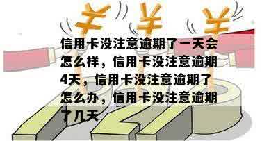 信用卡没注意逾期了一天会怎么样，信用卡没注意逾期4天，信用卡没注意逾期了怎么办，信用卡没注意逾期了几天