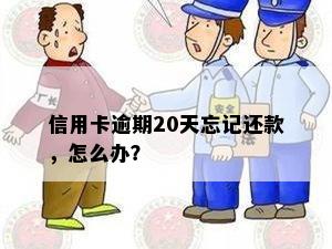 信用卡逾期20天忘记还款，怎么办？