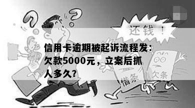 信用卡逾期被起诉流程发：欠款5000元，立案后抓人多久？