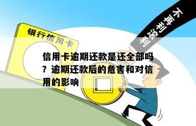 信用卡逾期还款是还全部吗？逾期还款后的危害和对信用的影响