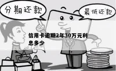 信用卡逾期2年30万元利息多少