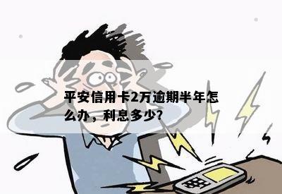 平安信用卡2万逾期半年怎么办，利息多少？