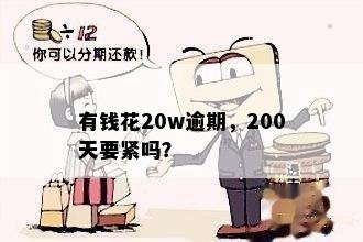 有钱花20w逾期，200天要紧吗？