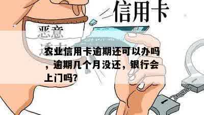 农业信用卡逾期还可以办吗，逾期几个月没还，银行会上门吗？