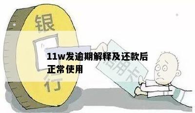 11w发逾期解释及还款后正常使用