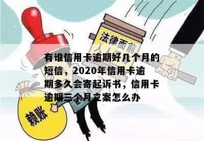 有谁信用卡逾期好几个月的短信，2020年信用卡逾期多久会寄起诉书，信用卡逾期三个月立案怎么办