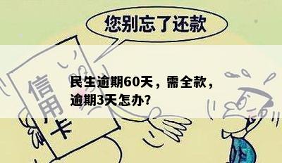 民生逾期60天，需全款，逾期3天怎办？