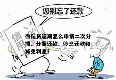 微粒贷逾期怎么申请二次分期、分期还款、停息还款和减免利息？