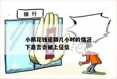 小鹅花钱逾期几小时的情况下是否会被上征信