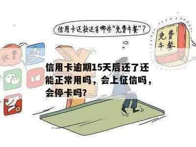 信用卡逾期15天后还了还能正常用吗，会上征信吗，会停卡吗？