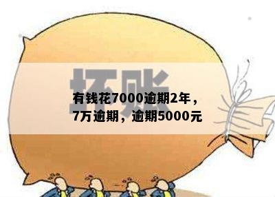 有钱花7000逾期2年，7万逾期，逾期5000元