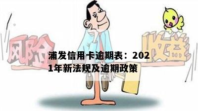 浦发信用卡逾期表：2021年新法规及逾期政策