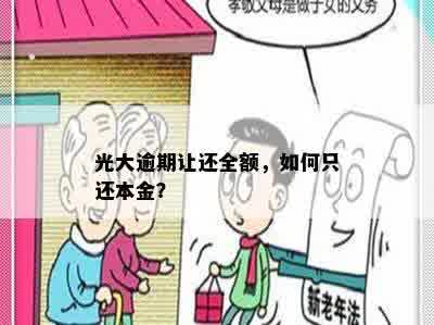 光大逾期让还全额，如何只还本金？