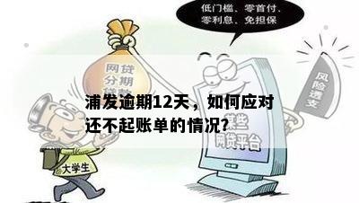 浦发逾期12天，如何应对还不起账单的情况？