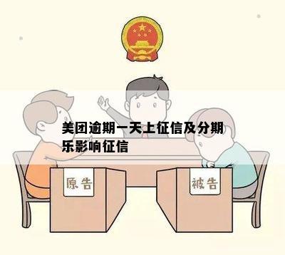 美团逾期一天上征信及分期乐影响征信