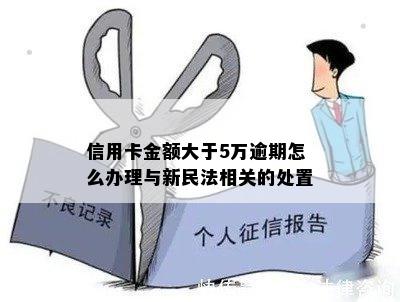 信用卡金额大于5万逾期怎么办理与新民法相关的处置