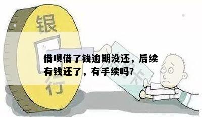 借呗借了钱逾期没还，后续有钱还了，有手续吗？