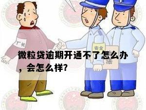 微粒贷逾期开通不了怎么办，会怎么样？