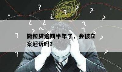 微粒贷逾期半年了，会被立案起诉吗？