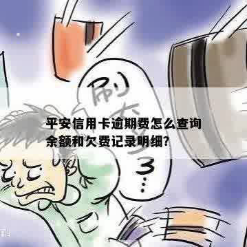 平安信用卡逾期费怎么查询余额和欠费记录明细？