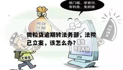 微粒贷逾期转法务部，法院已立案，该怎么办？