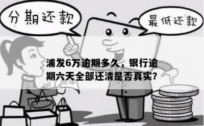 浦发6万逾期多久，银行逾期六天全部还清是否真实？