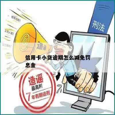 信用卡小贷逾期怎么减免罚息金