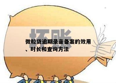 微粒贷逾期录音备案的效用、时长和查询方法