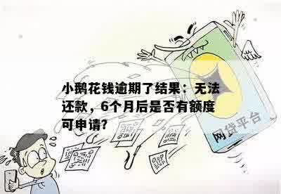 小鹅花钱逾期了结果：无法还款，6个月后是否有额度可申请？