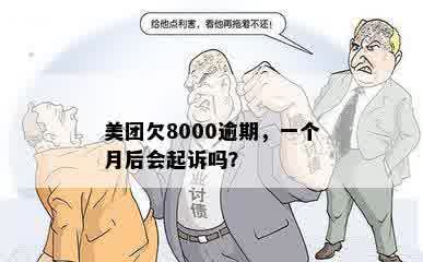 美团欠8000逾期，一个月后会起诉吗？