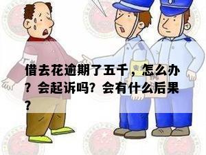 借去花逾期了五千，怎么办？会起诉吗？会有什么后果？