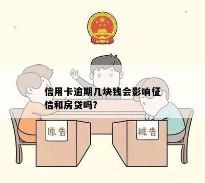 信用卡逾期几块钱会影响征信和房贷吗？