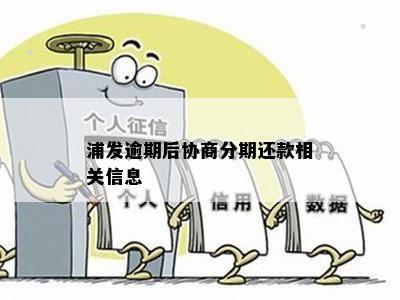 浦发逾期后协商分期还款相关信息