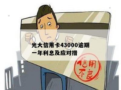 光大信用卡43000逾期一年利息及应对措