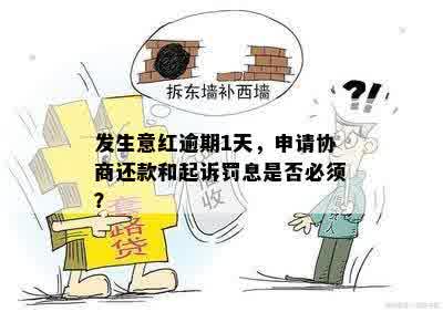 发生意红逾期1天，申请协商还款和起诉罚息是否必须？