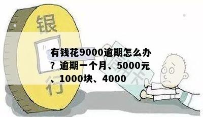 有钱花9000逾期怎么办？逾期一个月、5000元、1000块、4000