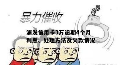 浦发信用卡3万逾期4个月利息、处理方法及欠款情况