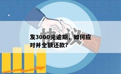 发3000元逾期，如何应对并全额还款？