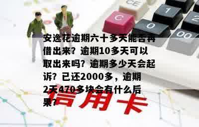 安逸花逾期六十多天能否再借出来？逾期10多天可以取出来吗？逾期多少天会起诉？已还2000多，逾期2天470多块会有什么后果？