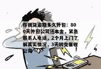 你我贷逾期多久外包：800天外包公司还本金，紧急联系人电话，2个月上门了解真实情况，3天转交催收公司