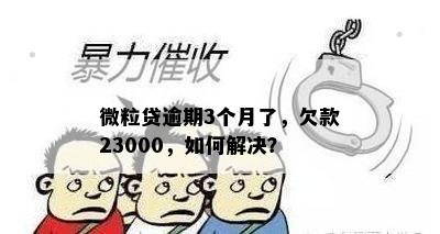 微粒贷逾期3个月了，欠款23000，如何解决？