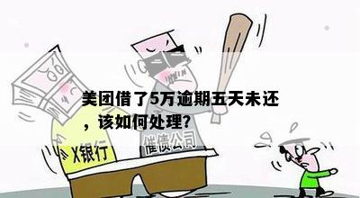 美团借了5万逾期五天未还，该如何处理？