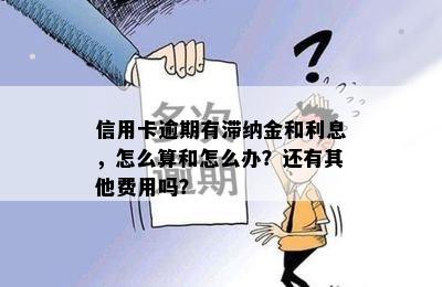 信用卡逾期有滞纳金和利息，怎么算和怎么办？还有其他费用吗？