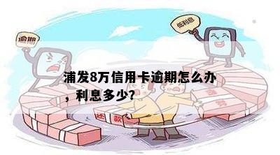 浦发8万信用卡逾期怎么办，利息多少？