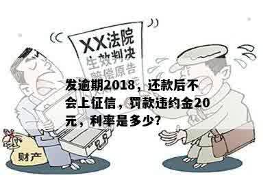 发逾期2018，还款后不会上征信，罚款违约金20元，利率是多少？