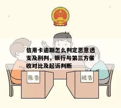 信用卡逾期怎么判定恶意透支及刑判，银行与第三方催收对比及起诉判断