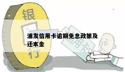 浦发信用卡逾期免息政策及还本金