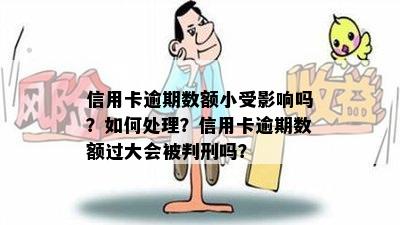 信用卡逾期数额小受影响吗？如何处理？信用卡逾期数额过大会被判刑吗？