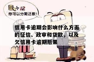 信用卡逾期会影响什么方面的征信、政审和贷款，以及欠信用卡逾期后果