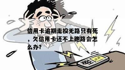 信用卡逾期走投无路只有死，欠信用卡还不上跑路会怎么办？